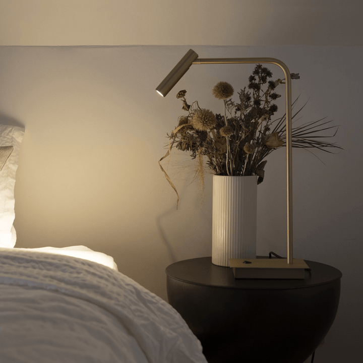 Tischlampe - Pomery Antikmessing