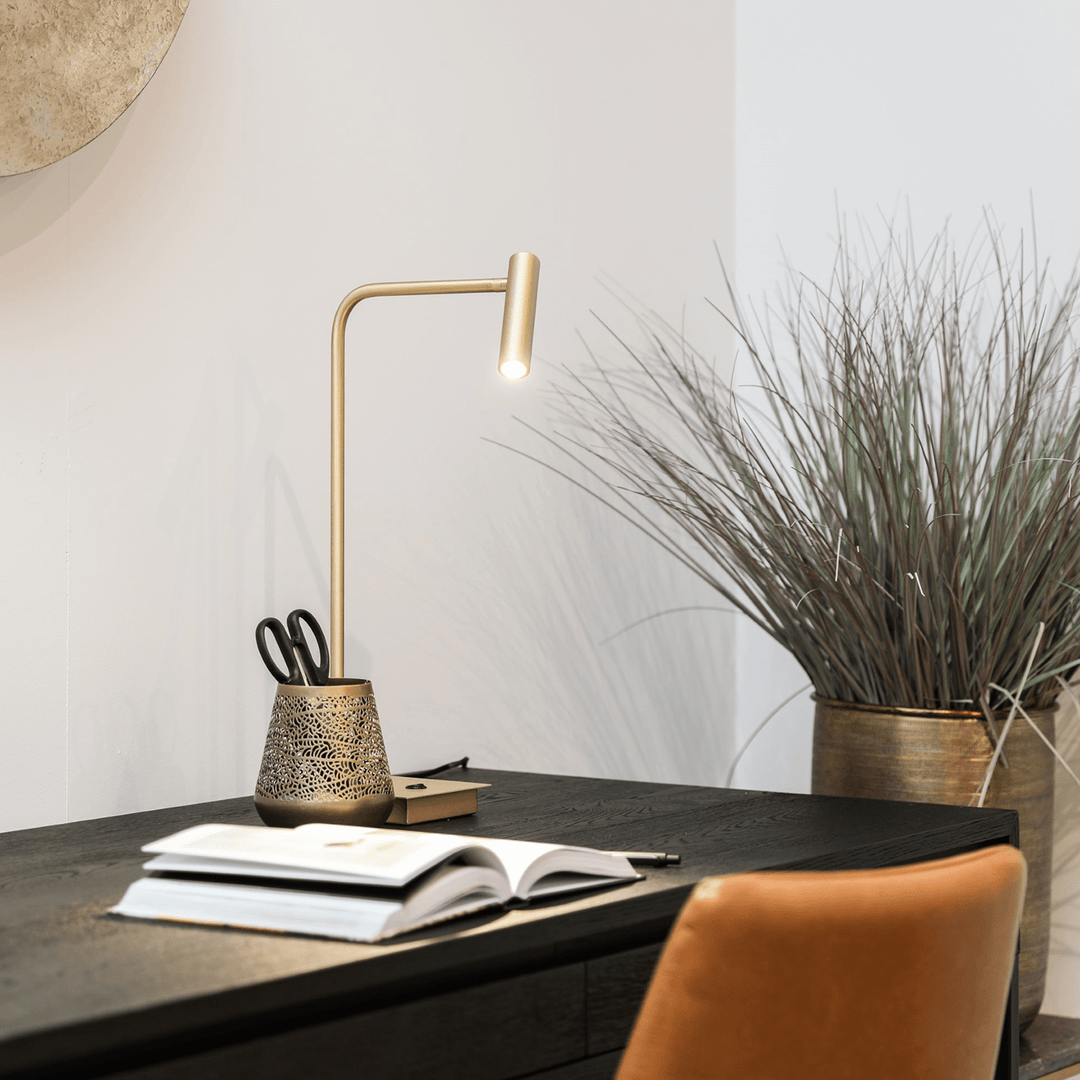 Tischlampe - Pomery Antikmessing